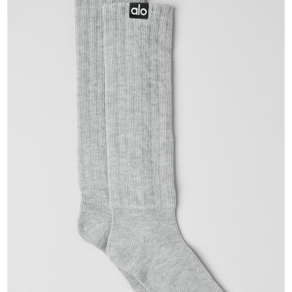 ALO Yoga Scrunch Socks - Light Gray - Picture 3 of 3